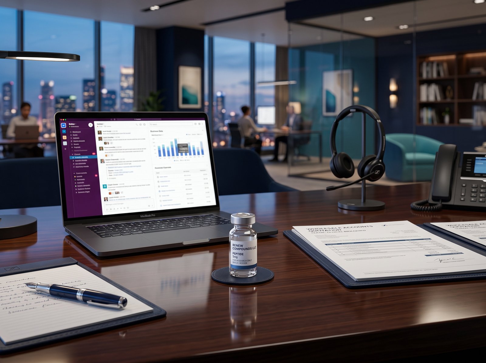 Dedicated B2B wholesale account support workspace